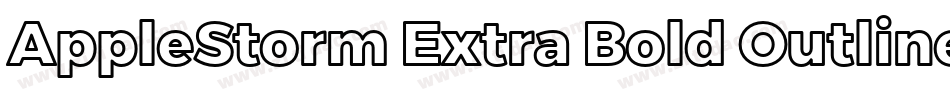AppleStorm Extra Bold Outline字体转换